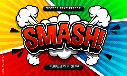 Comic smash editable text effect suitable for cartoon style concept