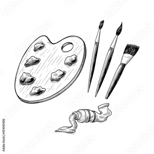 brush and palette