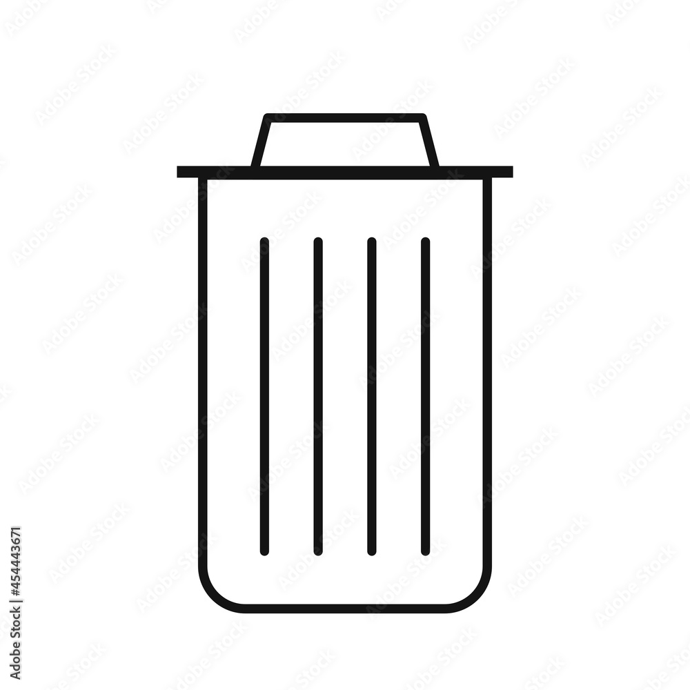Vector illustration of trash can symbol. Vector illustration of trash can symbol.