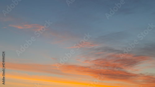 Fototapeta Naklejka Na Ścianę i Meble -  A beautiful sunrise with blue and orange tone.