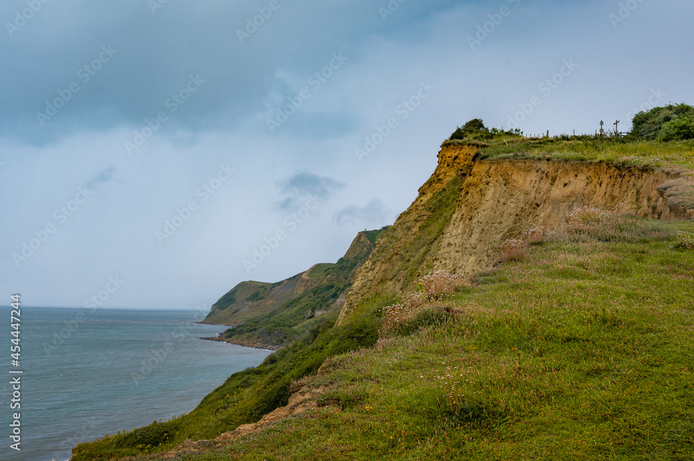 Dorset Coastline and hills on English south coast Dorset Coastline and hills on English south coast