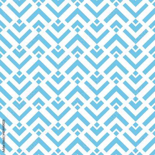 Blue geometric seamless pattern. Vector illustration.