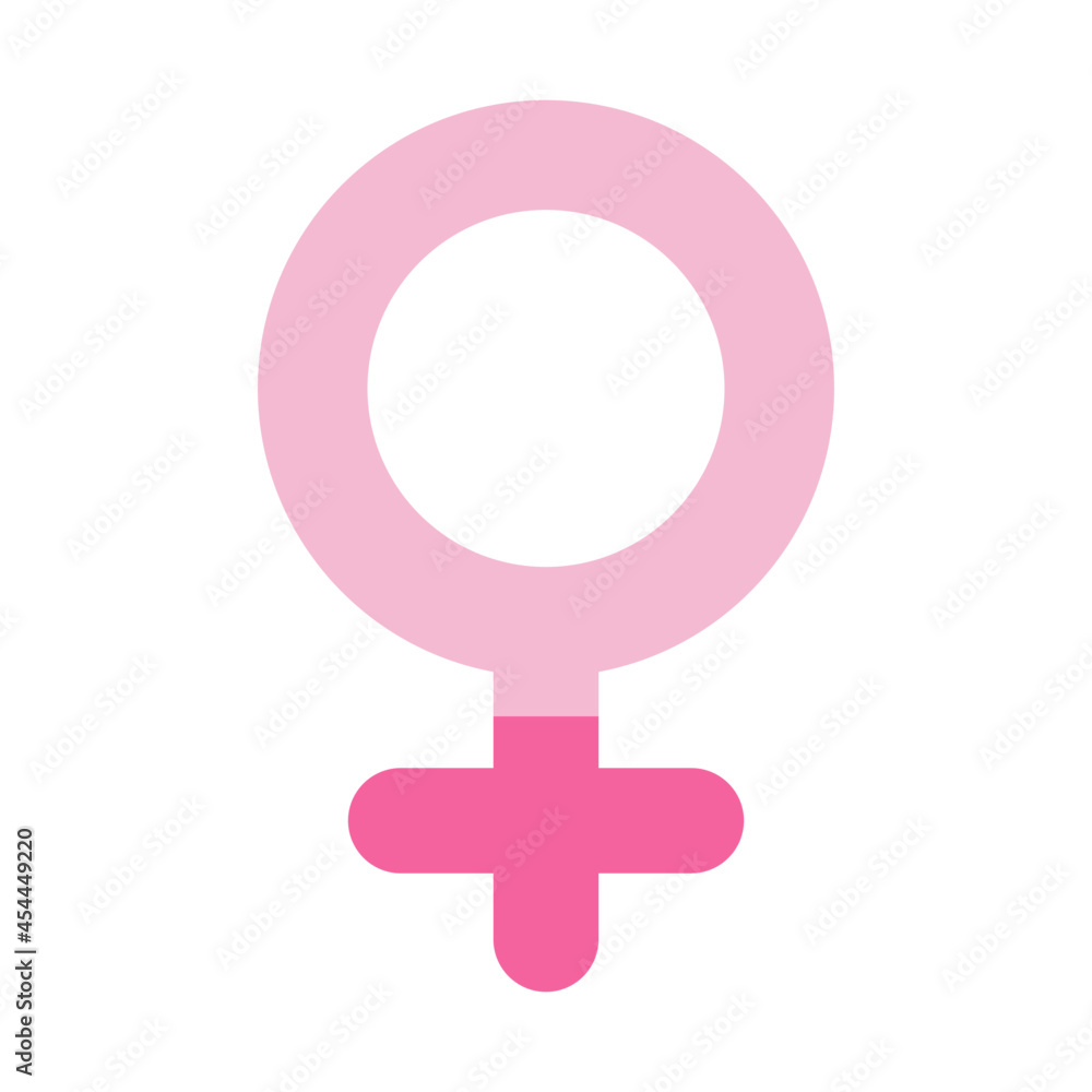 Menopause flat icon in pink color on white backgroud Menopause flat icon in pink color on white backgroud