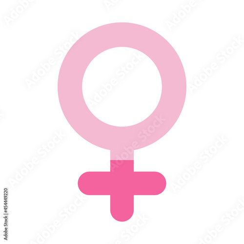 Menopause flat icon in pink color on white backgroud