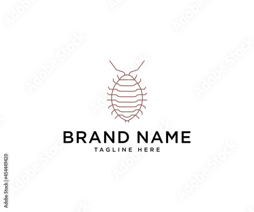 Woodlice logo design vector template