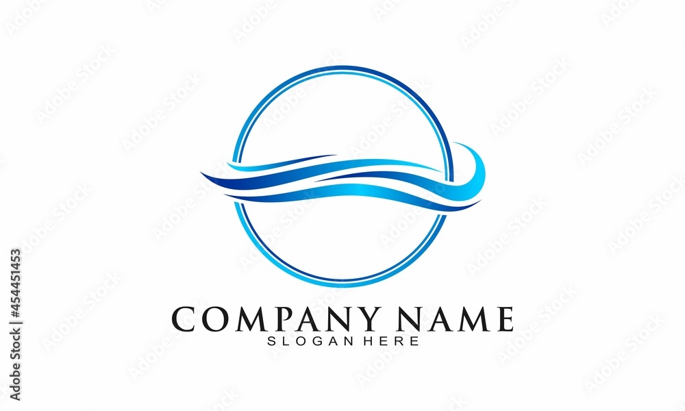 Elegant wave vector logo Elegant wave vector logo