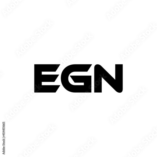 EGN letter logo design with white background in illustrator, vector logo modern alphabet font overlap style. calligraphy designs for logo, Poster, Invitation, etc. photo