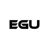 EGU letter logo design with white background in illustrator, vector logo modern alphabet font overlap style. calligraphy designs for logo, Poster, Invitation, etc.