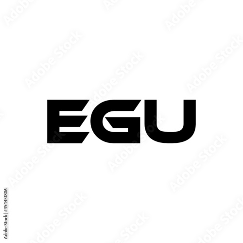 EGU letter logo design with white background in illustrator, vector logo modern alphabet font overlap style. calligraphy designs for logo, Poster, Invitation, etc.