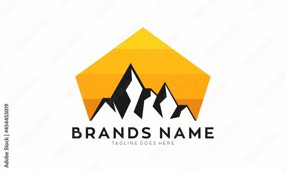 Modern mountain symbol logo Modern mountain symbol logo