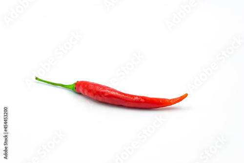 red chili on white background, pepper, paprika © waranyu