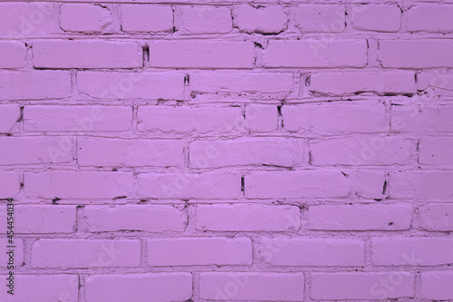 Obraz na płótnie The texture of the wall made of purple bricks. Construction masonry. w salonie