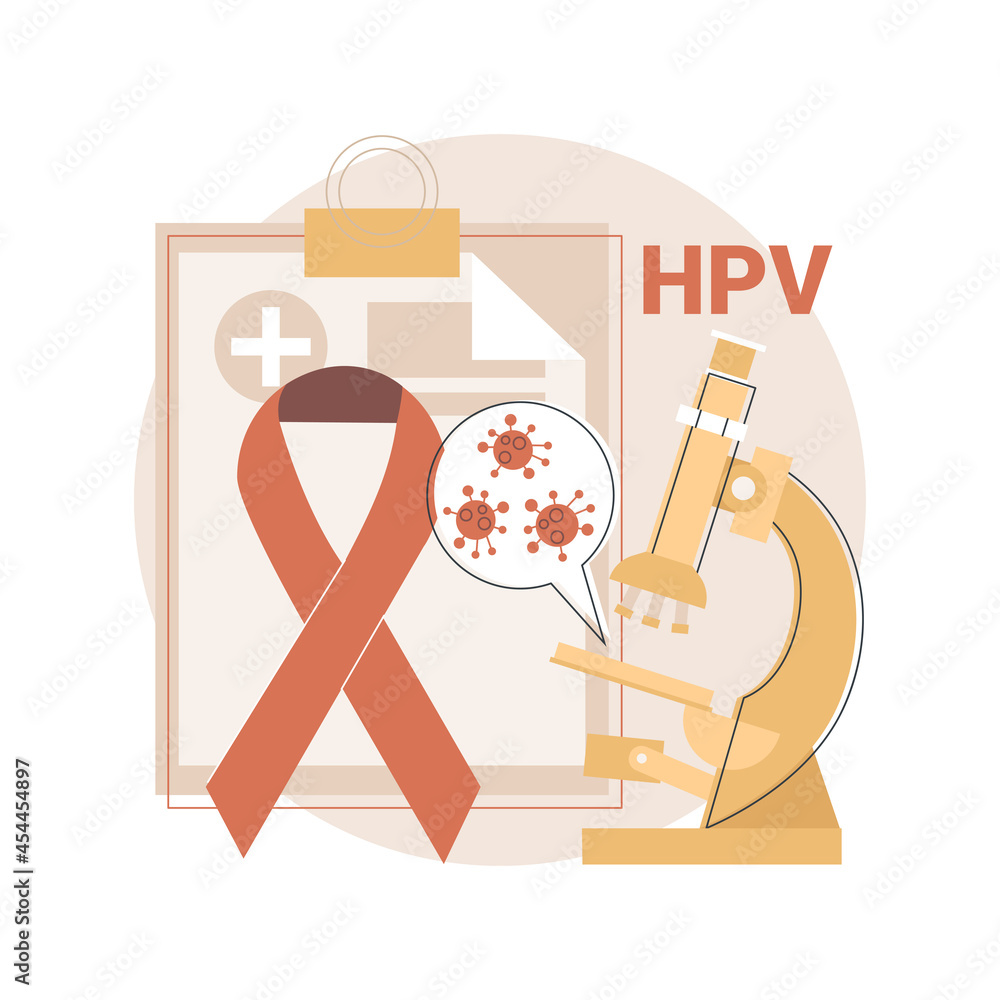 Risk factors for HPV abstract concept vector illustration. Human