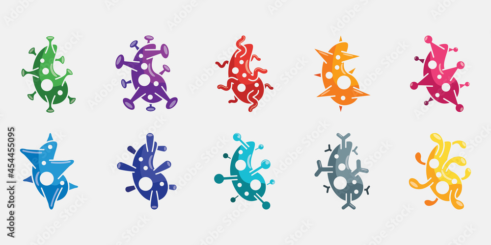 Flat Bacteria Collection Design Flat Bacteria Collection Design