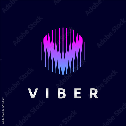 Viber logo with letter V concept