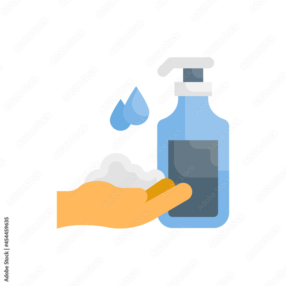 Hand washing vector flat icon style illustration. EPS 10 file Hand washing vector flat icon style illustration. EPS 10 file