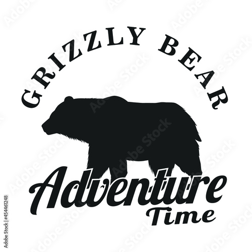 Grizzly bear adventure logo design .for logo ,badge and other uses