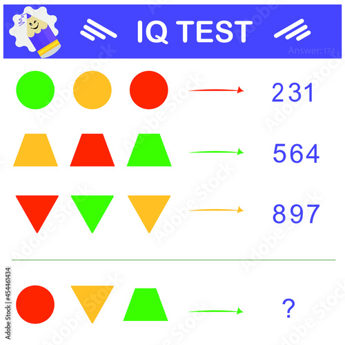  Which number replaces the question mark? Intelligence puzzle, Logic question, IQ Test,  Visual intelligence. 