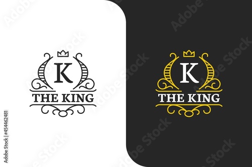 Elegant Gold Letter K Logo