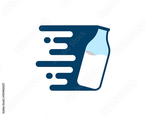 Fast delivery food order with milk bottle