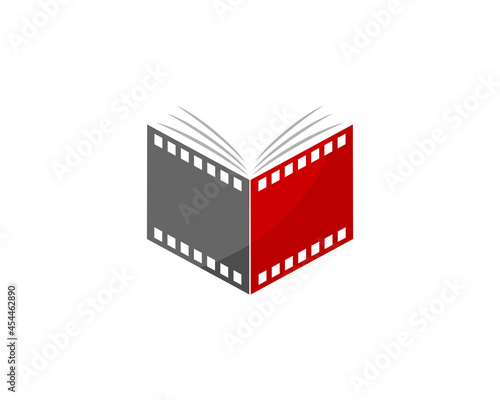 Reel film with open book shape