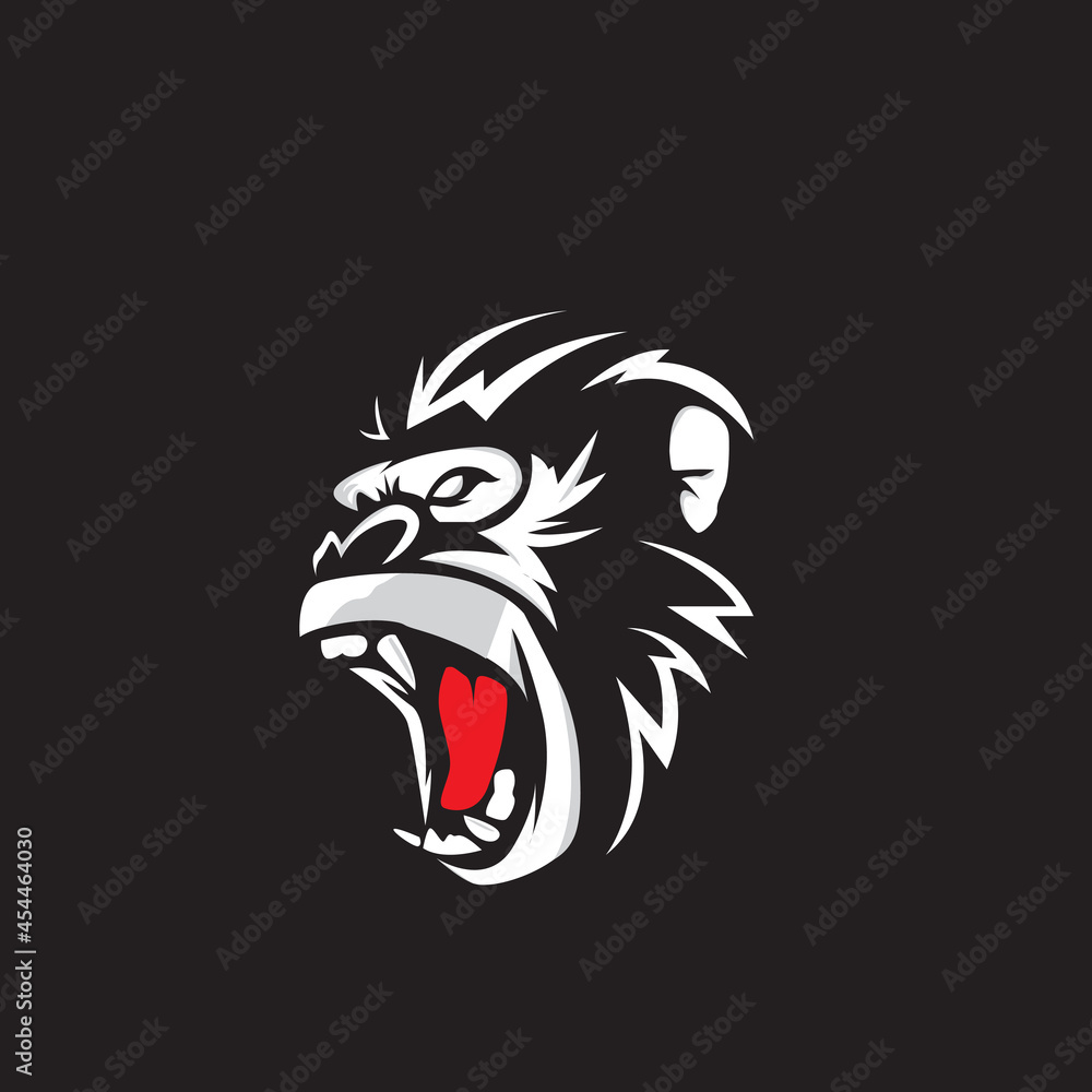 custom made wallpaper toronto digitalGORILLA ROARS LOGO SYMBOL VECTOR ILLUSTRATION DESIGN