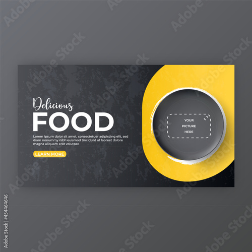 food menu and restaurant social media cover template for promotion