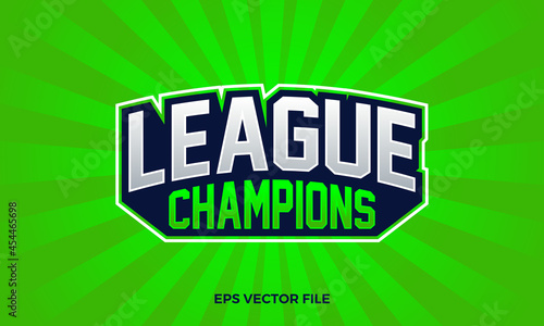Simple Text League Champions Template