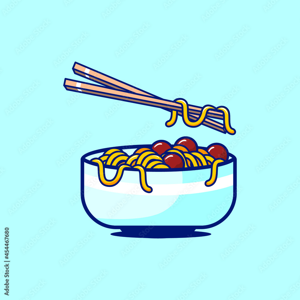 cartoon noodle