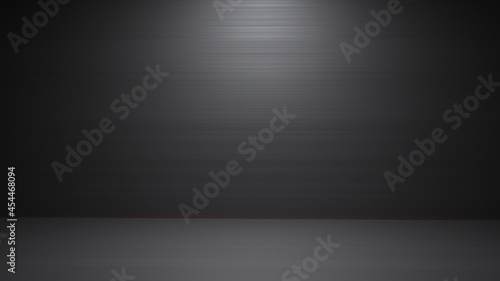 Stylish studio room 3d rendering black concrete background