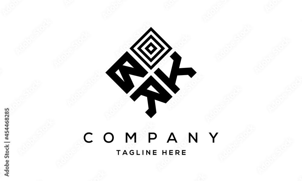 Fototapeta premium BKR square three latter logo vector