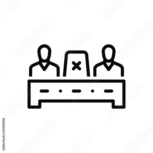 Black line icon for absence
