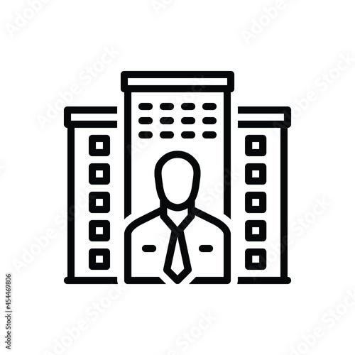 Black line icon for owns