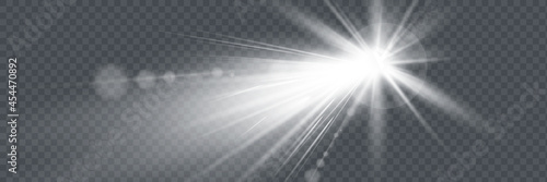Vector transparent sunlight special lens flare light effect.