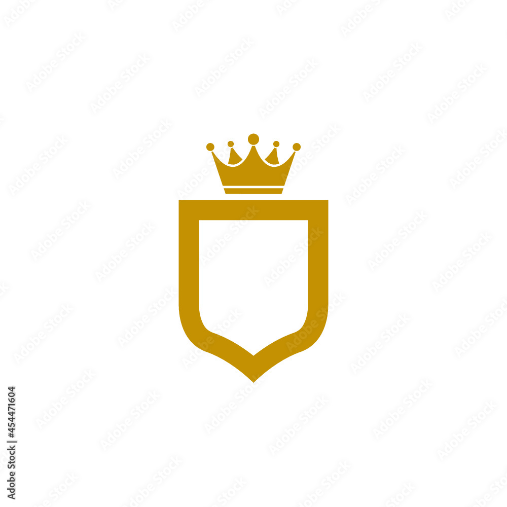 Ranking crown shield icon isolated on white background Ranking crown shield icon isolated on white background