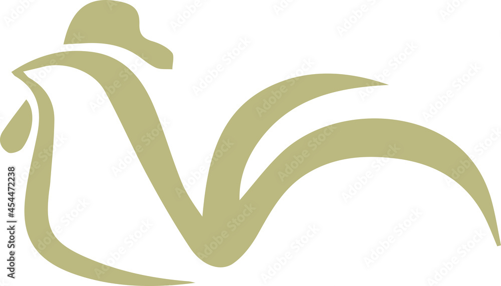 Obraz premium 鶏アイコンイラスト