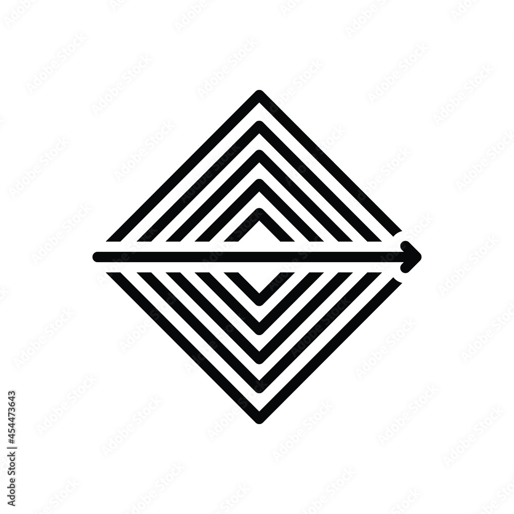 Black line icon for usually