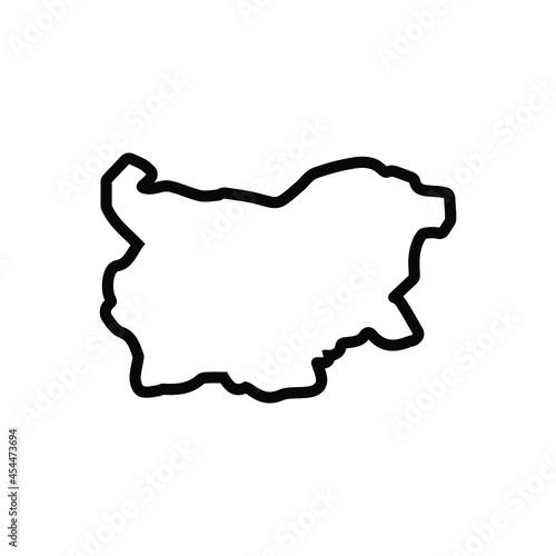 Black line icon for bulgaria