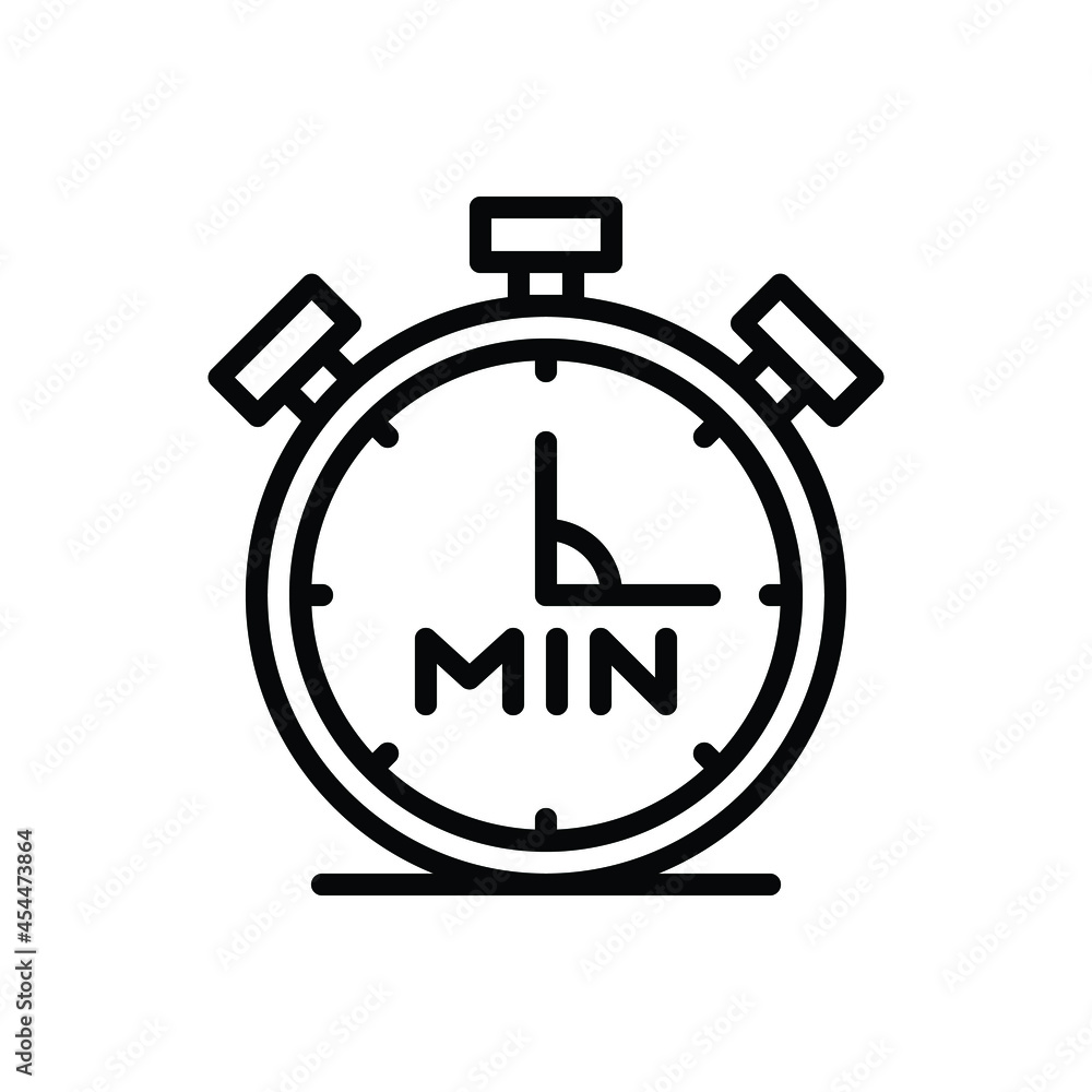 Black line icon for min