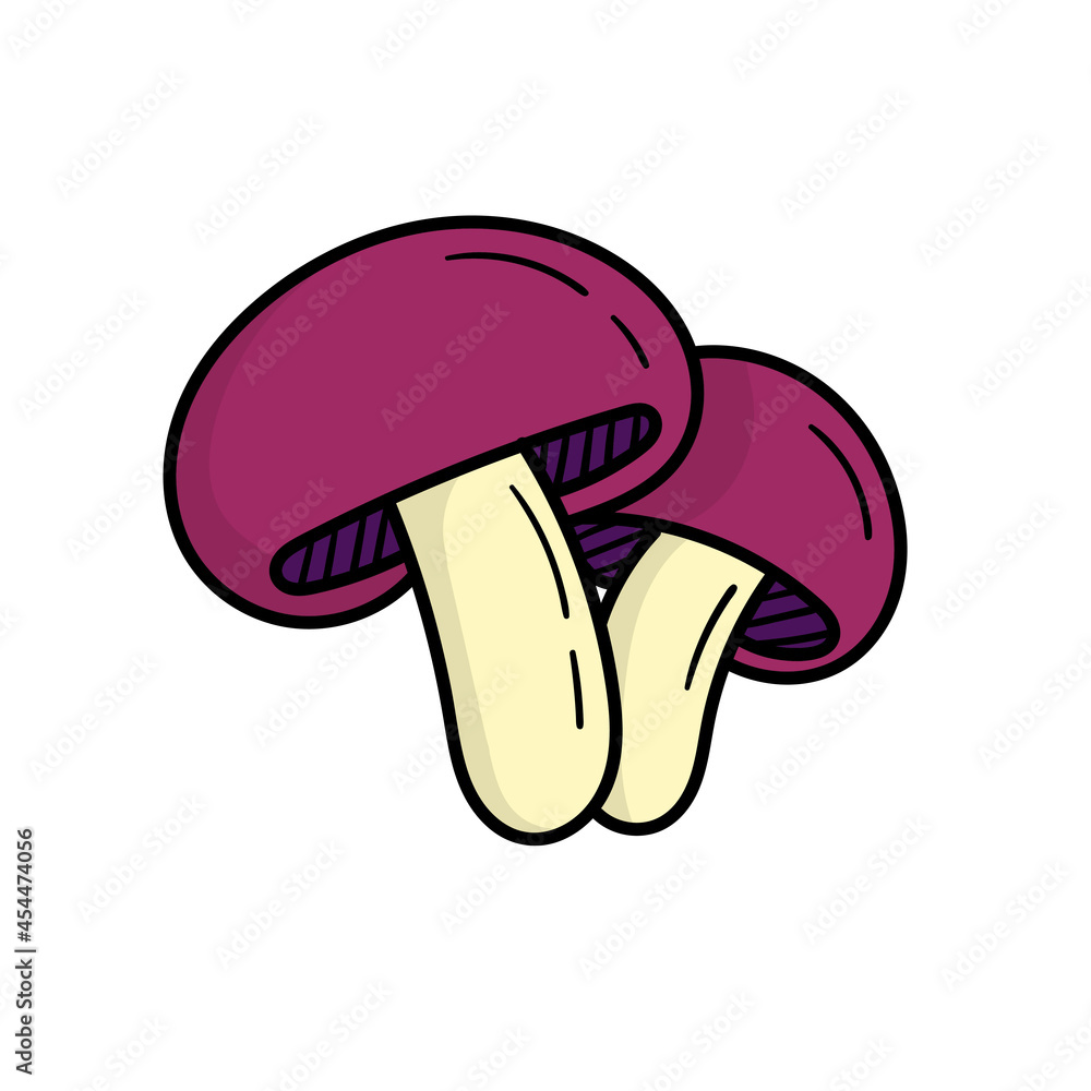 Cute mushrooms for a witch's potion. Mystic. Halloween. Doodle style illustration Cute mushrooms for a witch's potion. Mystic. Halloween. Doodle style illustration