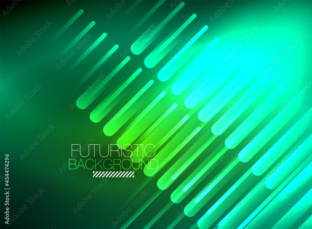 Bright neon color techno abstract background, shiny glowing neon lines in the dark background Bright neon color techno abstract background, shiny glowing neon lines in the dark background
