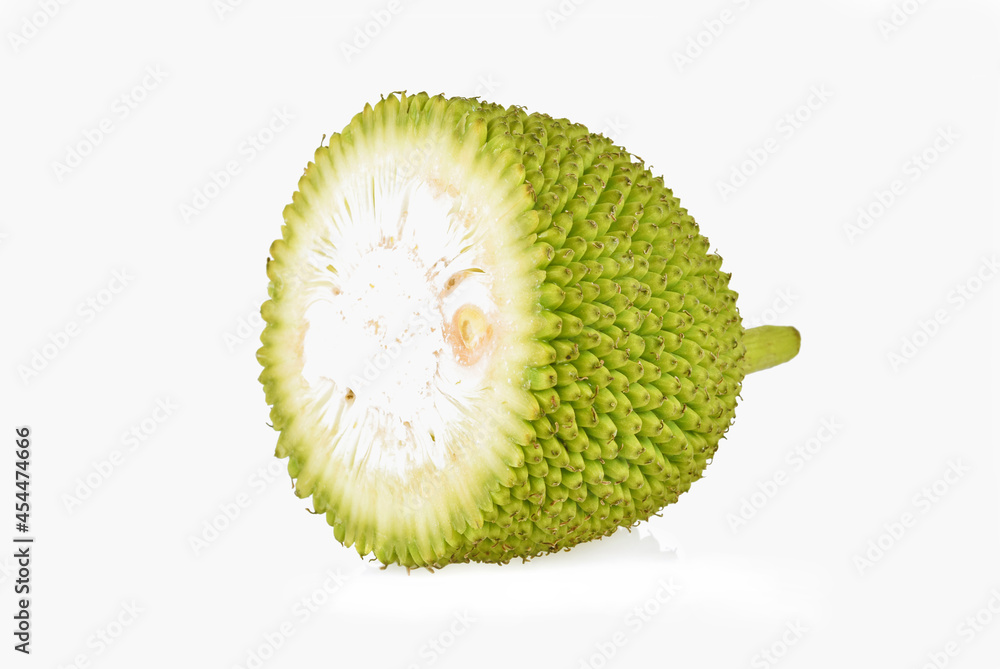Jackfruit sliced isolated on white background Jackfruit sliced isolated on white background