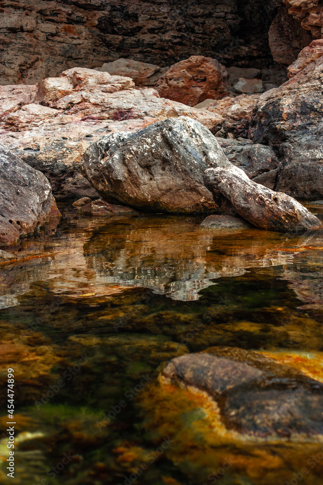picturesque rocky coast of the sea picturesque rocky coast of the sea