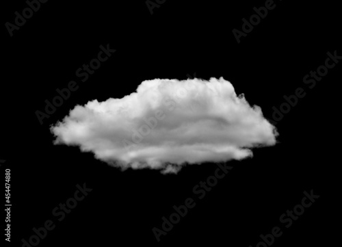 White Clouds on black background