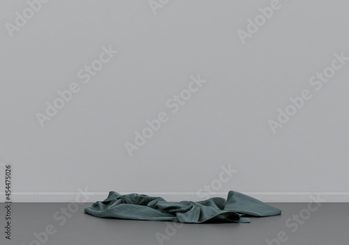 Valokuva A messy piece of clothing or fabric thrown on the floor, cloth and accessories i