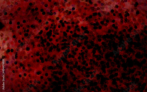 Black circles on a dark red gritty background. 