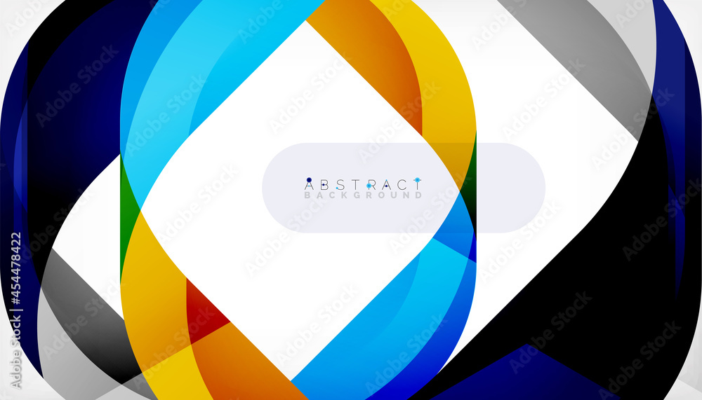 Abstract square shape with overlapping waves, minimal geometric background. Vector Illustration For Wallpaper, Banner, Background, Landing Page Abstract square shape with overlapping waves, minimal geometric background. Vector Illustration For Wallpaper, Banner, Background, Landing Page