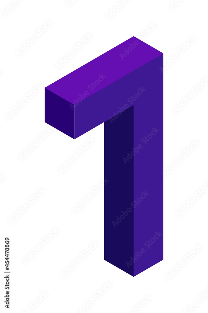 Dark blue number 7 in isometric style. Isolated on white background. Learning numbers, serial number, price, place. Dark blue number 7 in isometric style. Isolated on white background. Learning numbers, serial number, price, place.
