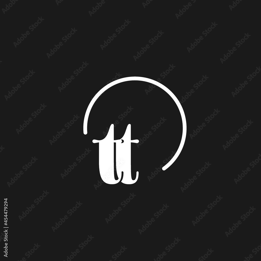 TT logo initials monogram with circular lines, minimalist and clean ...