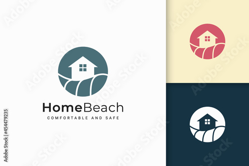 Resort or property logo in abstract shape for real estate business